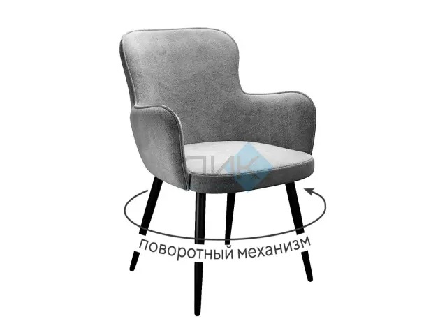 Стул 503 поворотный TW09 светло-серый 1
