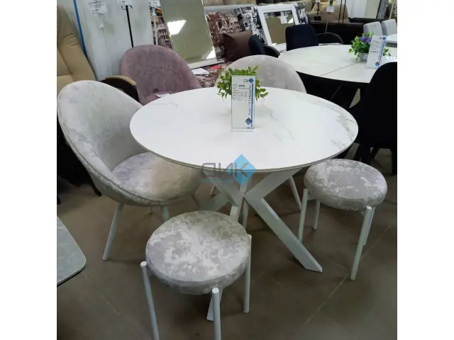 Стул 234 поворотный M13 светло-серый/белые 2