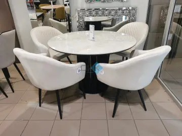 Стул 439 поворотный C103 крем/белые