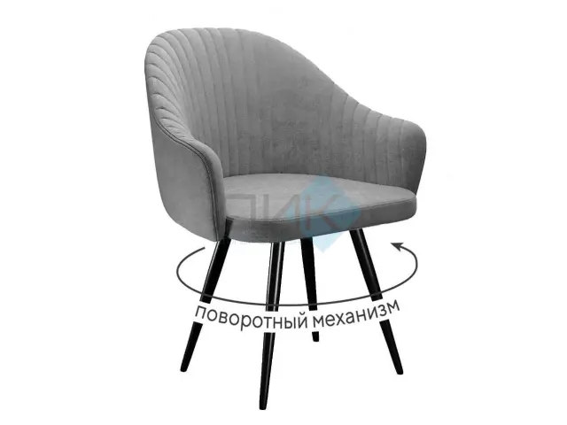 Стул 439 TW09 светло-серый поворотный 1