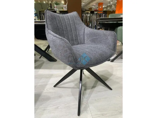 Стул AZALIA VELVET темно-серый 19 поворотный 4