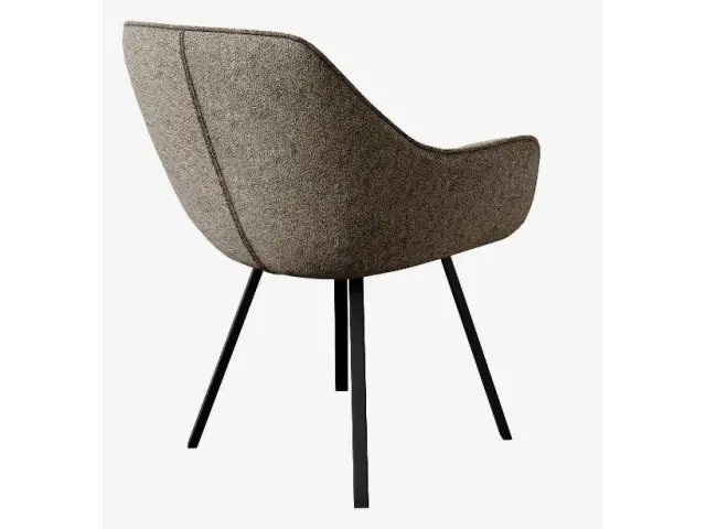 Кухонный стул DikLine 252 М поворотный, NS05 CAPPUCCINO, ножки черные 4