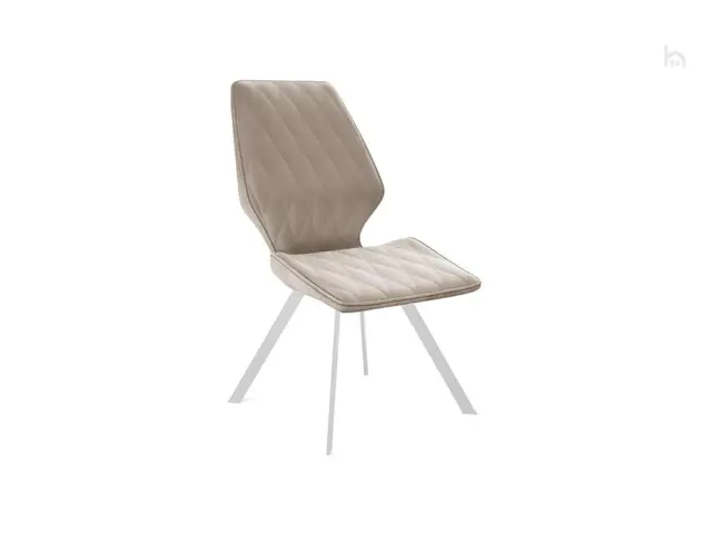 Кухонный стул 242, микровелюр B03 beige, ножки белые