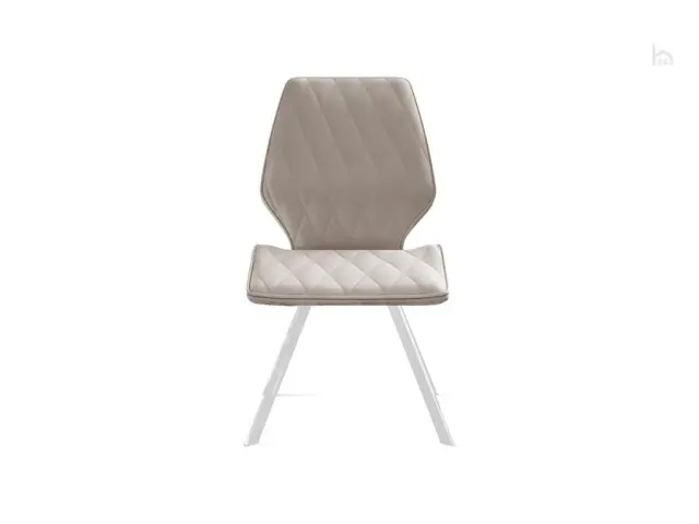 Кухонный стул 242, микровелюр B03 beige, ножки белые 2