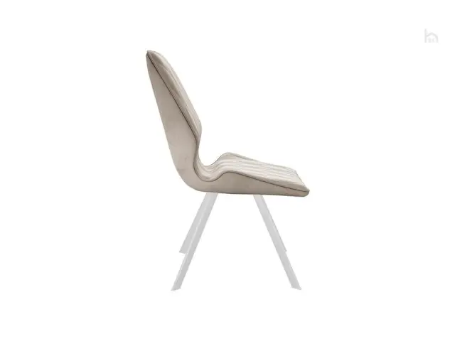 Кухонный стул 242, микровелюр B03 beige, ножки белые 3