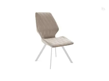 Кухонный стул 242, микровелюр B03 beige, ножки белые