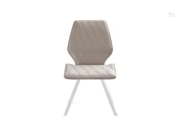 Кухонный стул 242, микровелюр B03 beige, ножки белые