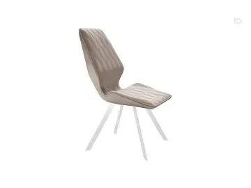 Кухонный стул 242, микровелюр B03 beige, ножки белые