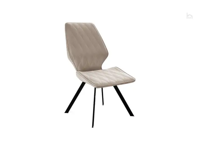 Стул обеденный 242, микровелюр B03 beige, ножки черные