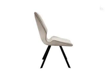 Стул обеденный 242, микровелюр B03 beige, ножки черные