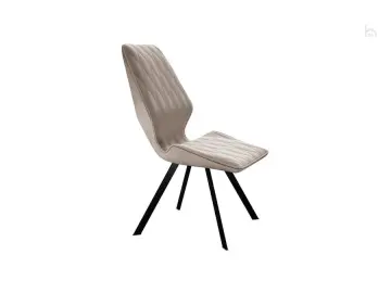 Стул обеденный 242, микровелюр B03 beige, ножки черные