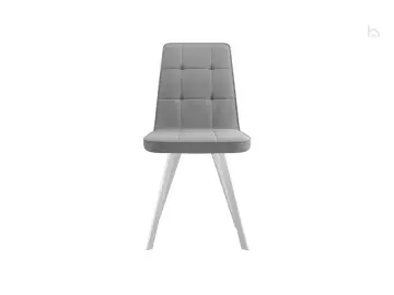 Обеденный стул 207, микровелюр B22 grey, ножки белые