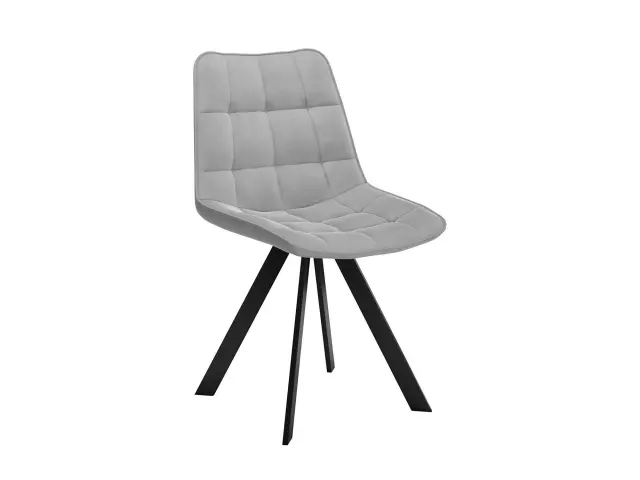Мягкий стул DikLine 229 поворотный, B22 GREY, ножки черные