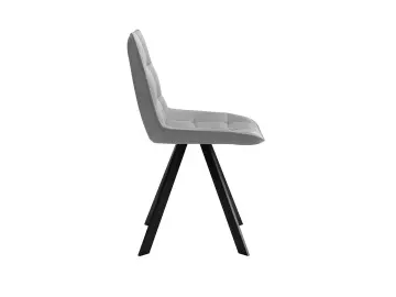 Мягкий стул DikLine 229 поворотный, B22 GREY, ножки черные