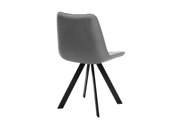 Мягкий стул DikLine 229 поворотный, B22 GREY, ножки черные
