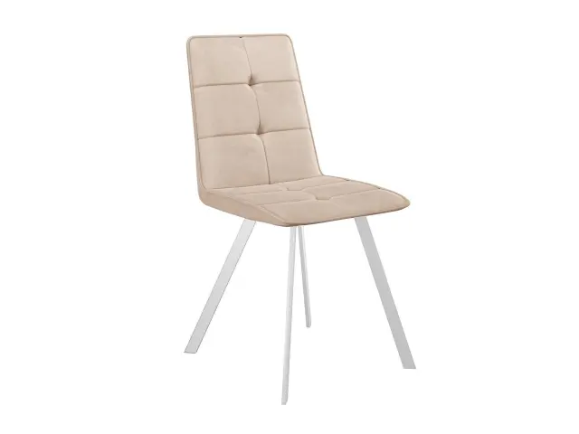 Кухонный стул DikLine 280 B03 BEIGE, ножки белые