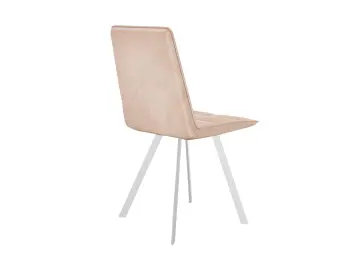 Кухонный стул DikLine 280 B03 BEIGE, ножки белые