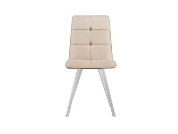 Кухонный стул DikLine 280 B03 BEIGE, ножки белые