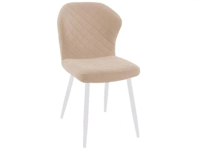 Стул обеденный DikLine 239М B03 BEIGE, ножки белые