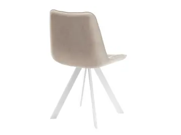 Стул мягкий 229 Поворотный, Микровелюр B03 Beige / опоры белые