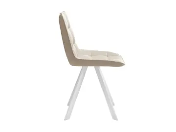 Стул мягкий 229 Поворотный, Микровелюр B03 Beige / опоры белые