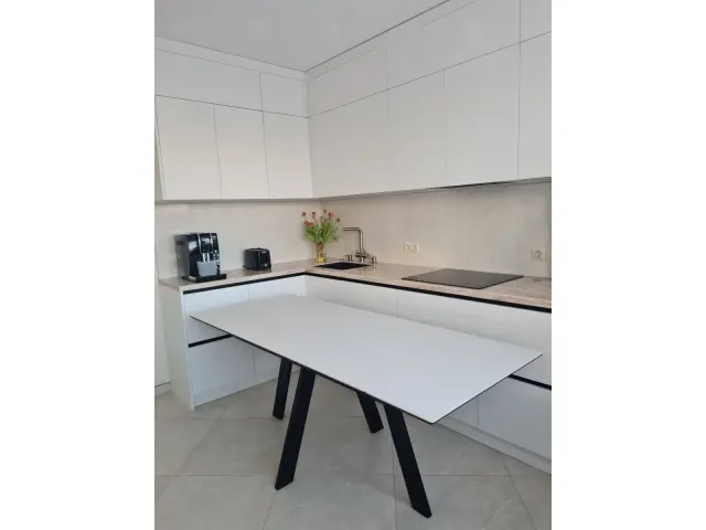 Стол SKM140 Mono white (керамогранит матовый) 4