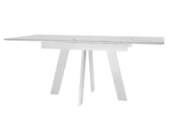 Стол SKM140 Белый мрамор (керамогранит матовый)