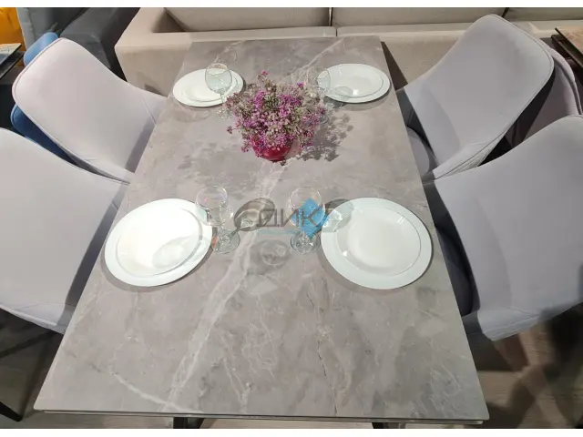 Стол SKM120 Серый мрамор (керамогранит матовый) 2