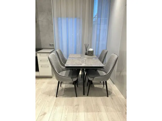 Стол SKM120 Серый мрамор (керамогранит матовый) 3