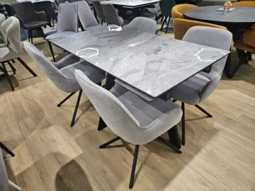 Стол SKM120 Italian Grey (керамогранит глянцевый)