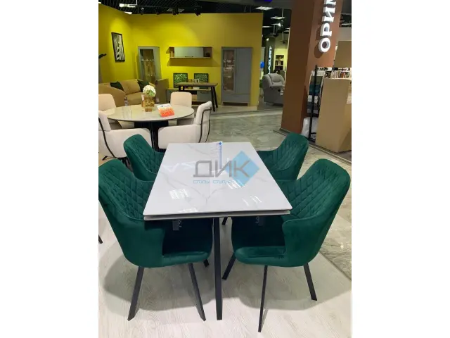 Стол SKM110 Carrara Gloss (керамогранит глянцевый) 2