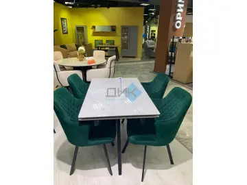 Стол SKM110 Carrara Gloss (керамогранит глянцевый)