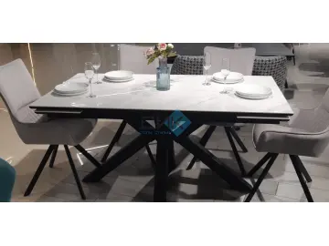 Стол SFE160 Белый мрамор (керамогранит матовый)