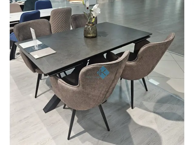 Стол SFE160 мрамор Бронза (керамогранит матовый) 3