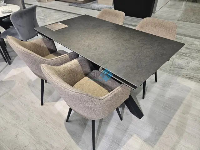 Стол SFE160 мрамор Бронза (керамогранит матовый) 4