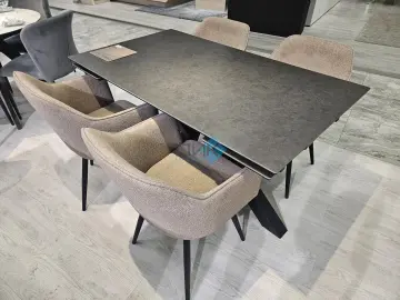 Стол SFE160 мрамор Бронза (керамогранит матовый)