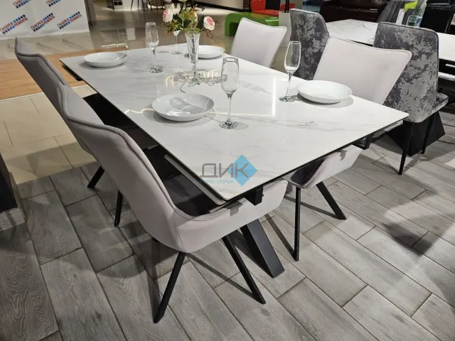 Стол SFE140 Tianshan White (керамогранит полуглянцевый) 2