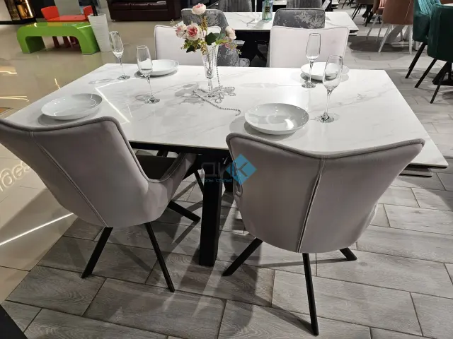 Стол SFE140 Tianshan White (керамогранит полуглянцевый) 4