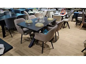 Стол SFE140 мрамор Бронза (керамогранит матовый)