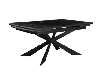 Стол KM160 черный мрамор С45 (керамогранит матовый)