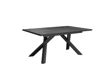 Стол KX160 черный мрамор С45 (керамогранит матовый)