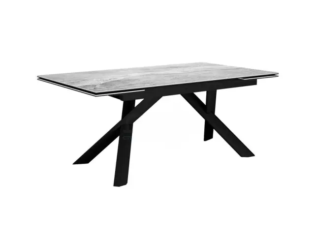 Стол KX160 серый мрамор C31 (керамогранит глянцевый) 1