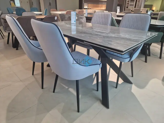 Стол KX160 серый мрамор C31 (керамогранит глянцевый) 4