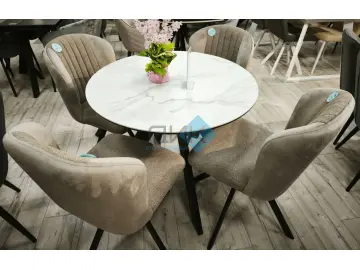 Стол SKC110 Белый мрамор (керамогранит матовый)