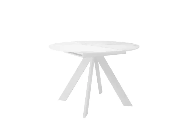 Стол SKC110 Белый мрамор/опоры белые (керамогранит матовый) 1