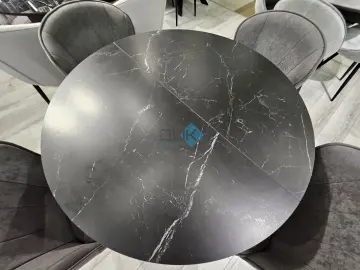 Стол SKC110 Черный мрамор (керамогранит матовый)