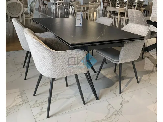 Стол KW160 мрамор черный С45 (керамогранит матовый) 4