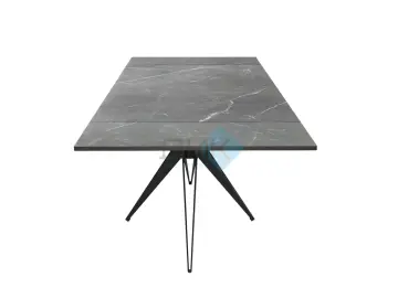 Стол KW160 мрамор черный С45 (керамогранит матовый)