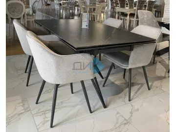 Стол KW160 мрамор черный С45 (керамогранит матовый)