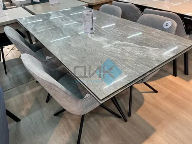 Стол KW160 серый мрамор С31 (керамогранит глянцевый) 5